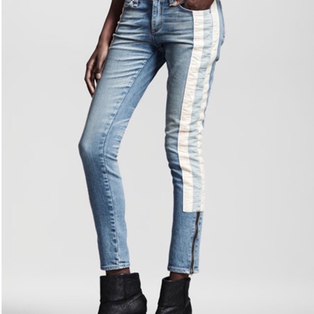 Rag & Bone Sz 24 NWT Stripe Jeans Denim MSRP $275